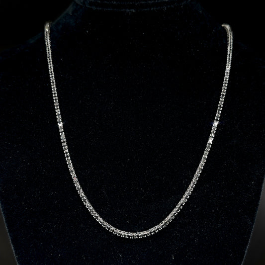 10.25 Carat Black Diamond Tennis Necklace