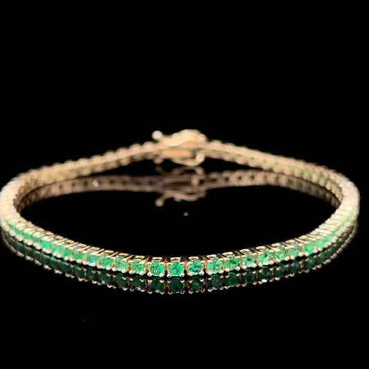 2.15 Carat Emerald Tennis Bracelet