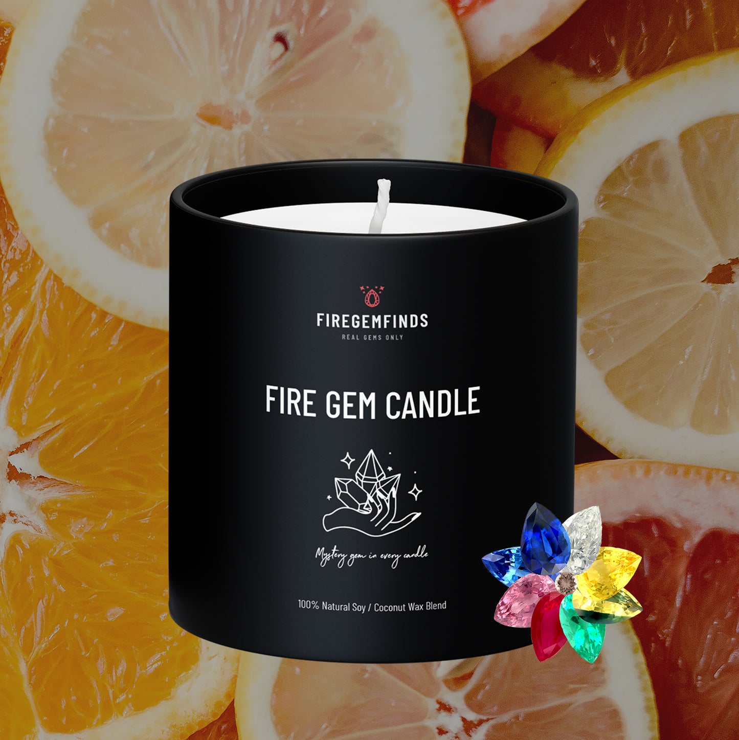 Fluorescent Fruit Mystery Gem Candle