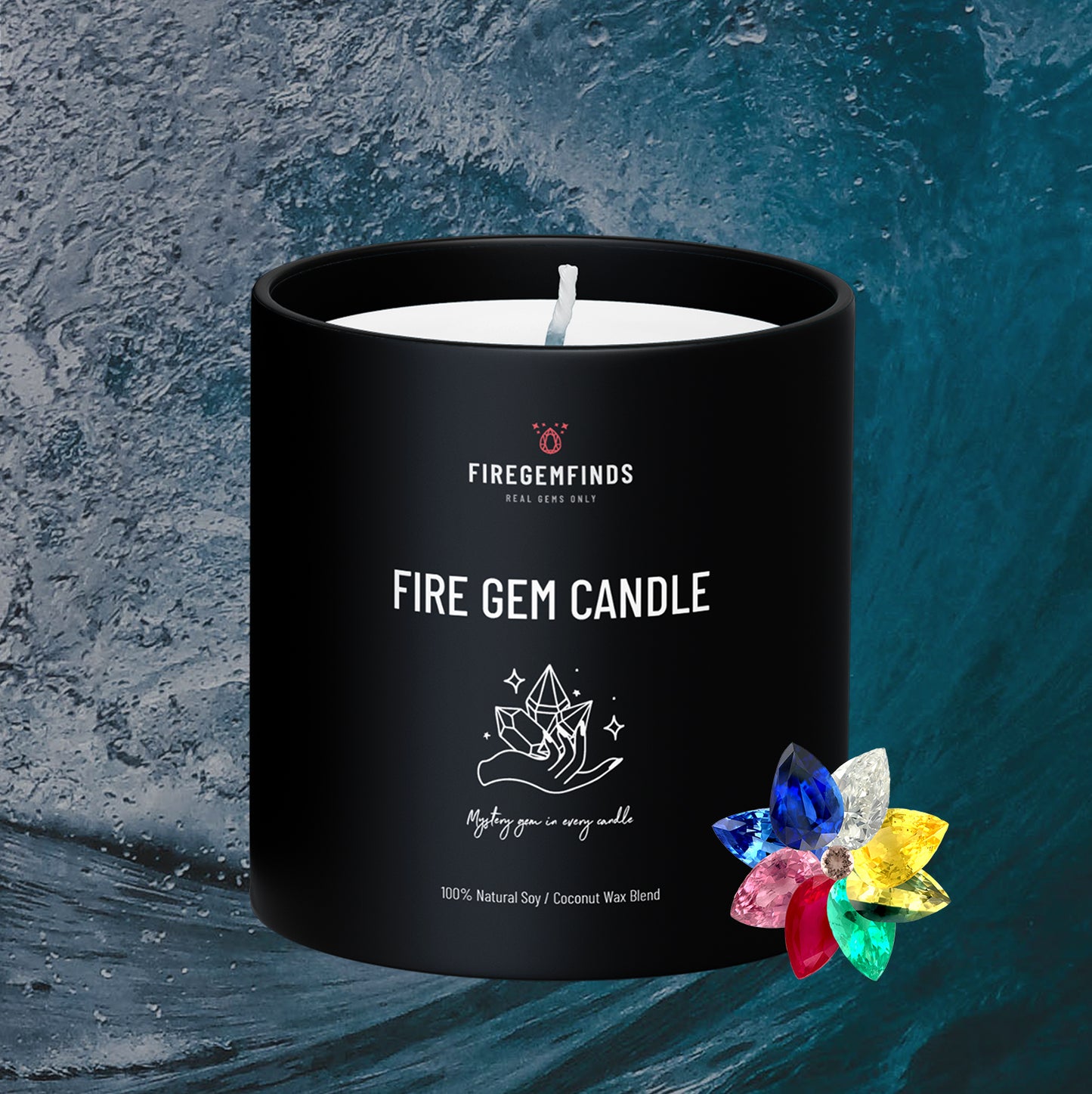 Scintillating Sea Mystery Gem Candle